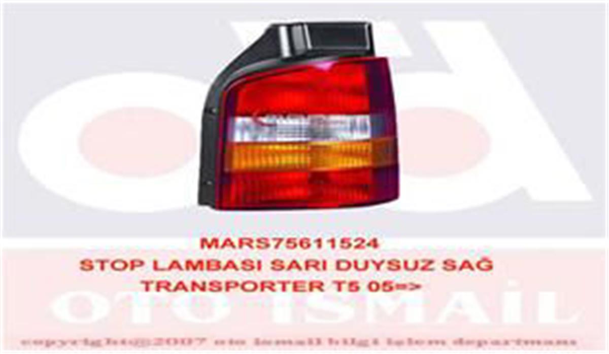 Stop Lambası Sag (Sarı) Duysuz Transporter T5