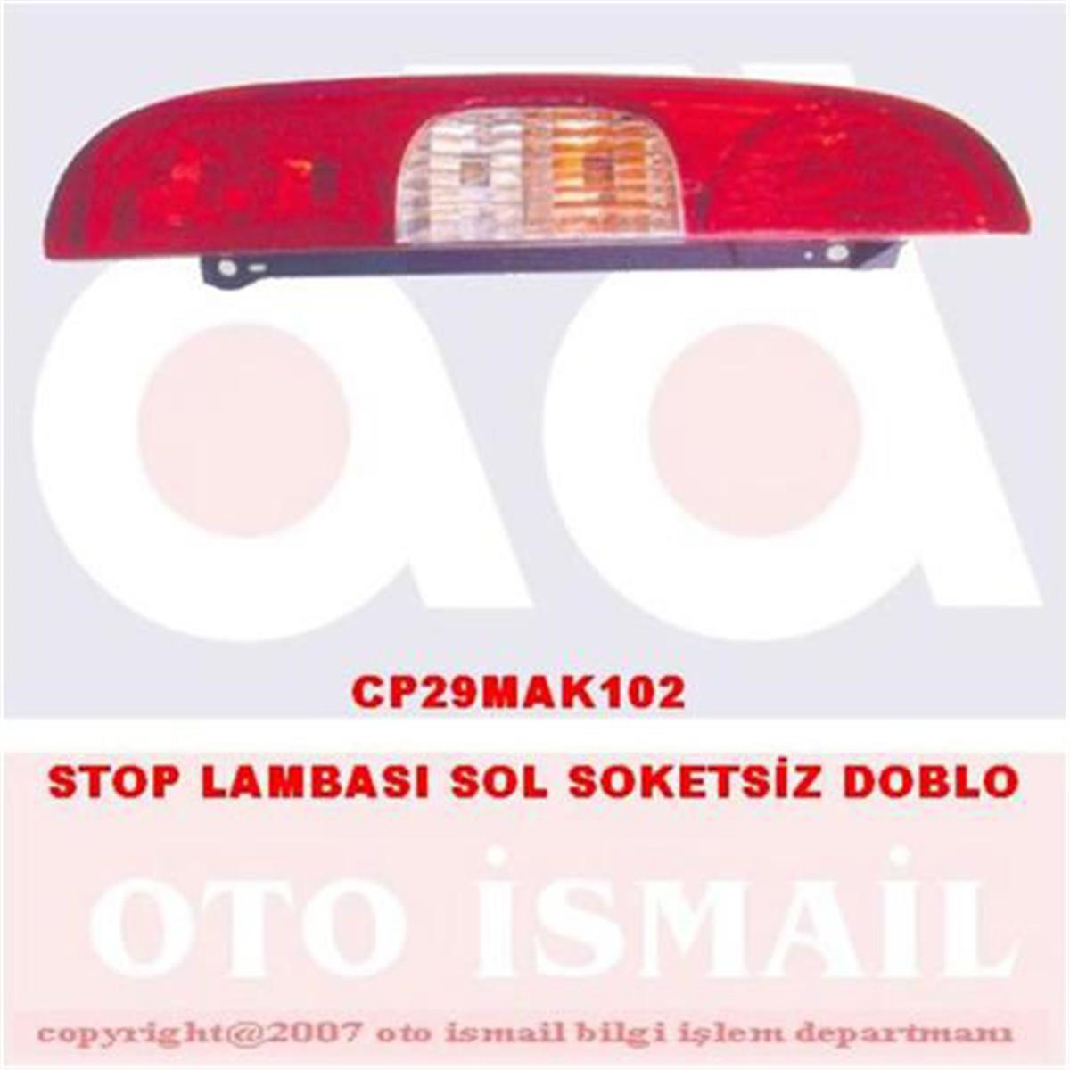 Stop Lambası Sol Doblo 2006 Duysuz