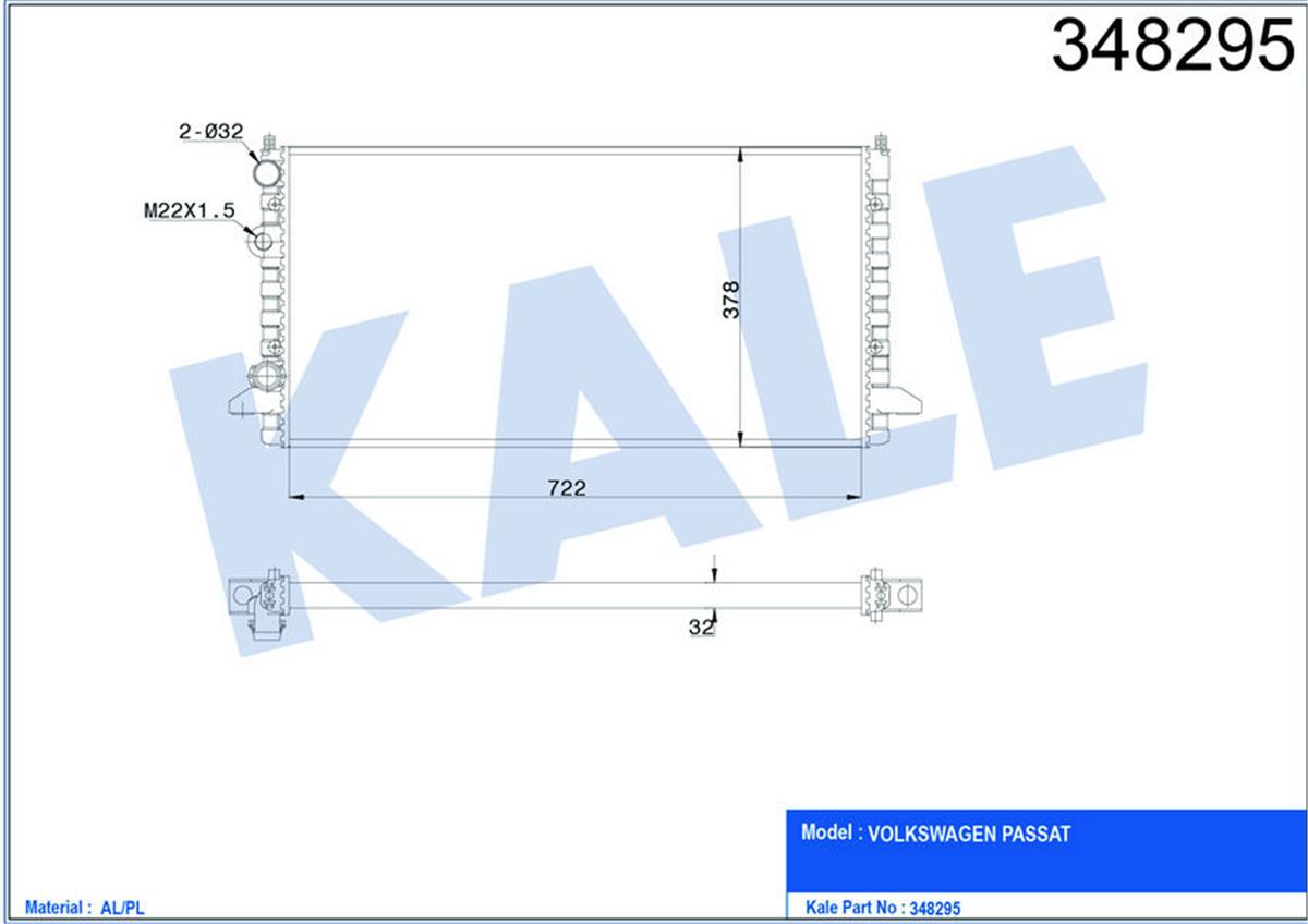 Su Radyatörü Al/Mknk Passat Mt