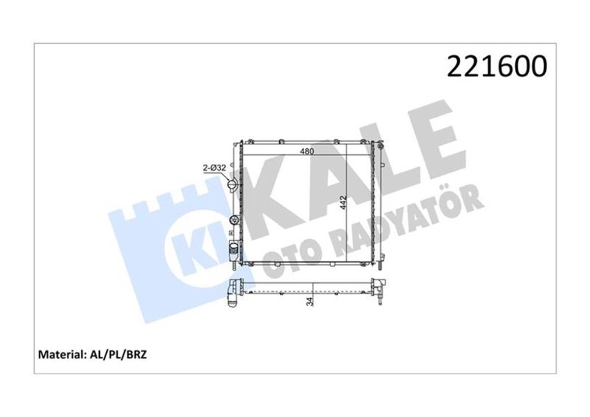 Su Radyatörü Al/Pl/Brz J9-J10