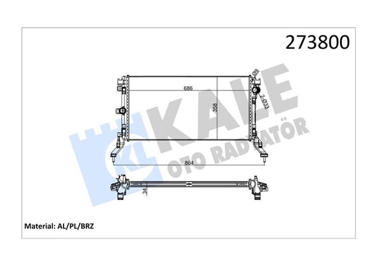Su Radyatörü Al/Pl/Brz Laguna Iıı 2.0 Dci 1.6 16V