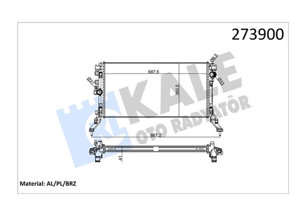 Su Radyatörü Al/Pl/Brz Laguna Iıı 2.0 Dci 1.6 16V
