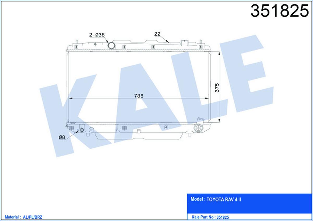 Su Radyatörü Al/Pl/Brz Rav 4 Iı 2.0 D4d01
