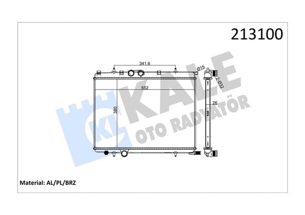 Su Radyatörü Al/Pl/Brz Xsara Piç Asso 1.8I/2.0I/2.0Hdı