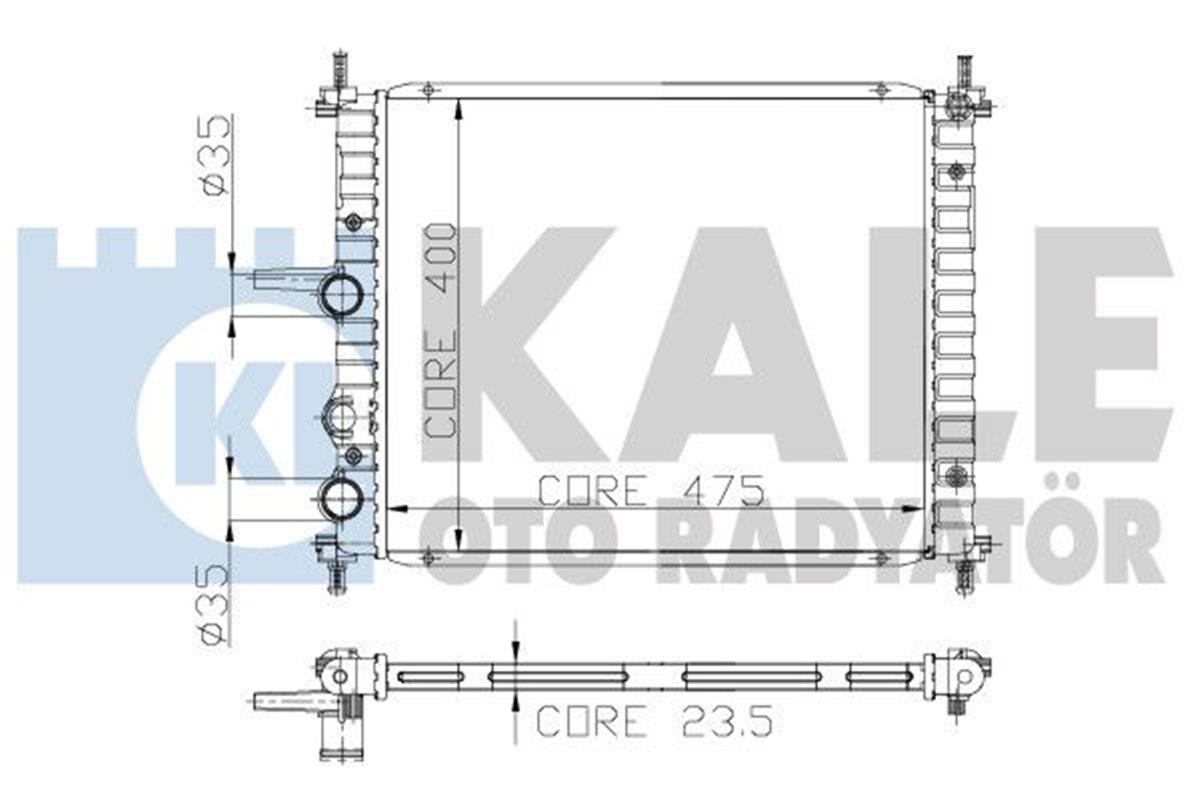 Su Radyatörü Bravo-Brava-Marea 1.2-1.4-1.6 6V Ac Mek 475X414.5X34 1 Sıra Alb Sis