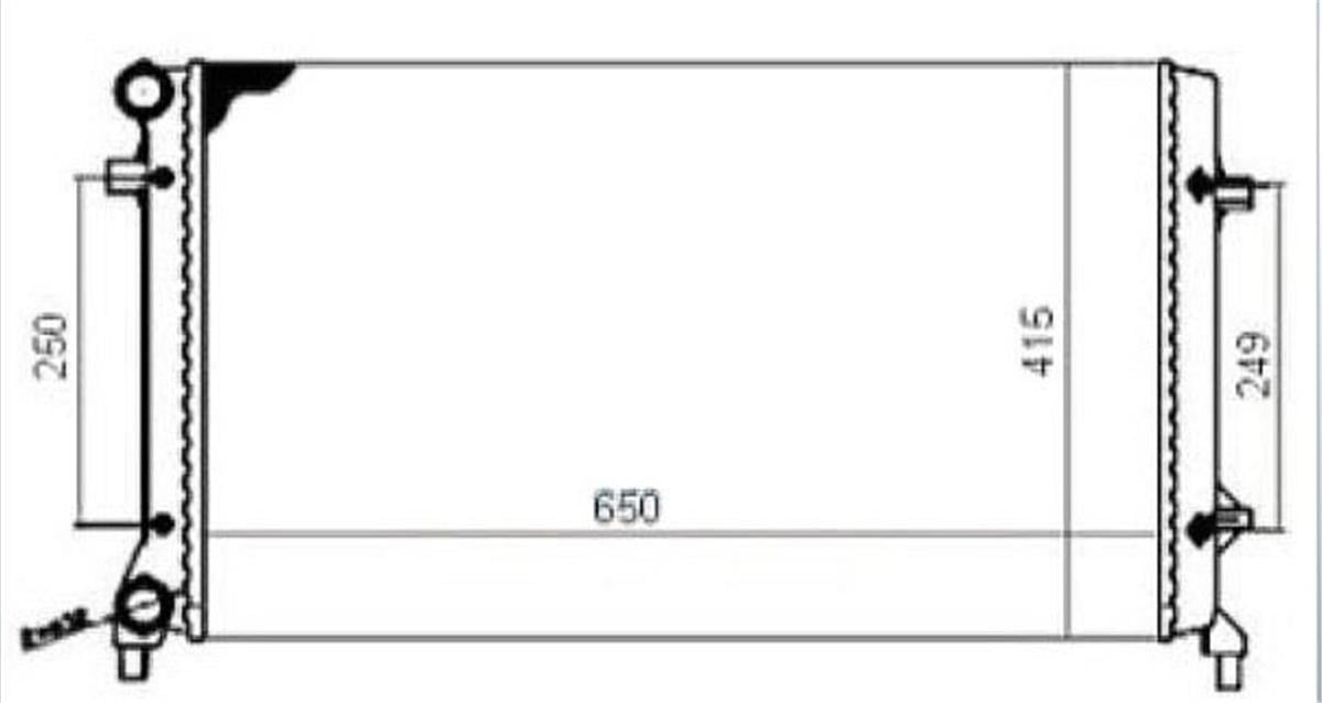 SU RADYATORU BRAZING 26MM VW CADDY 04-  GOLF 04-14  AUDI A3 04-13  SEAT LEON 06-