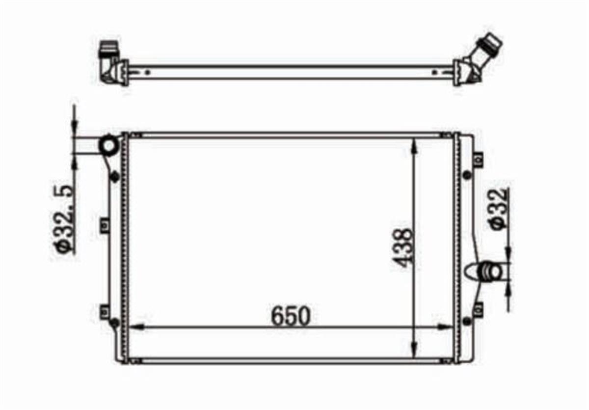 SU RADYATORU BRAZING 26MM VW CADDY 11-  GOLF 04-14  PASSAT 05-14  AUDI A3 03-12