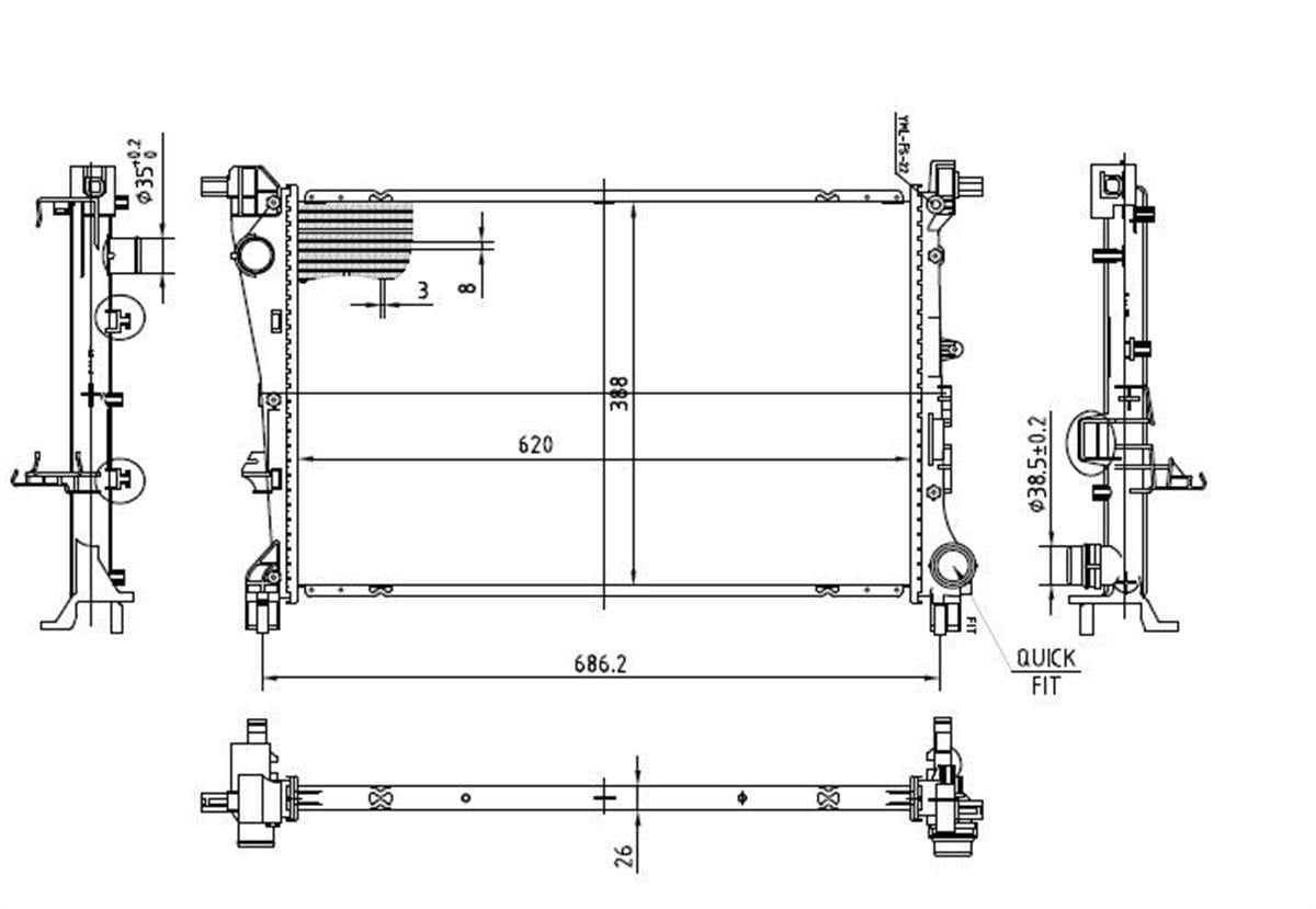 Su Radyatoru Brazıng   Fıat: Egea  1.3D  1.6 Mjet   2015- At-Mt