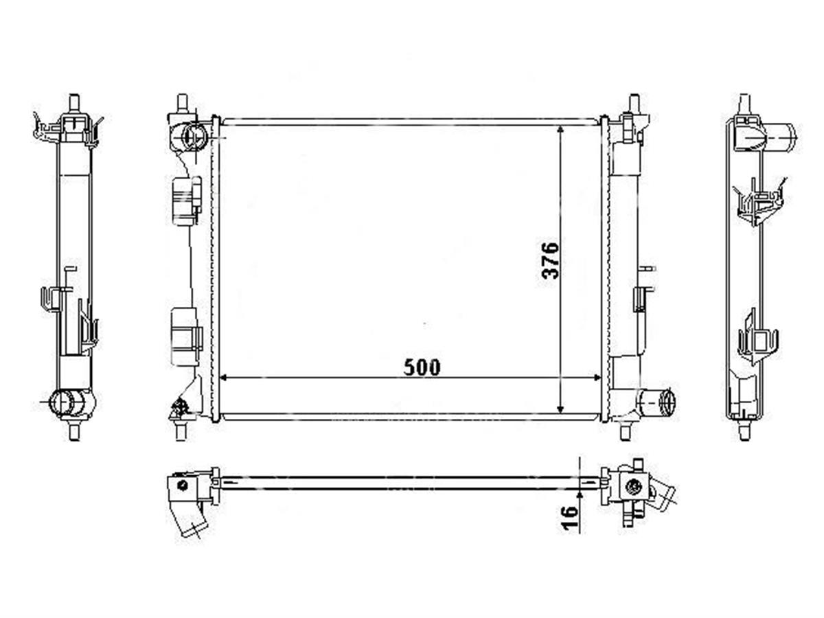 SU RADYATORU BRAZING HYUNDAI I20 1.2 1.4  14- MT