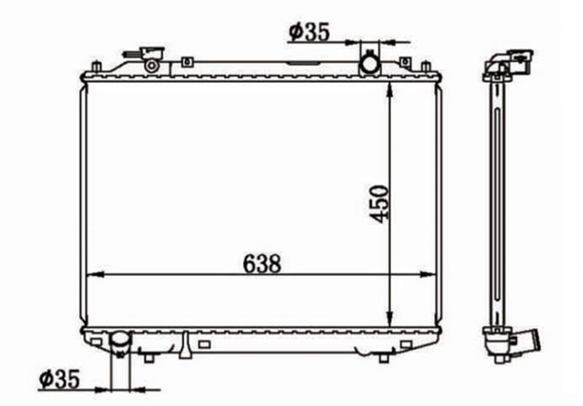 SU RADYATORU BRAZING  MAZDA B2500 96-05 / BT50 06-11 / FORD RANGER 2.5D 4×2-4X4
