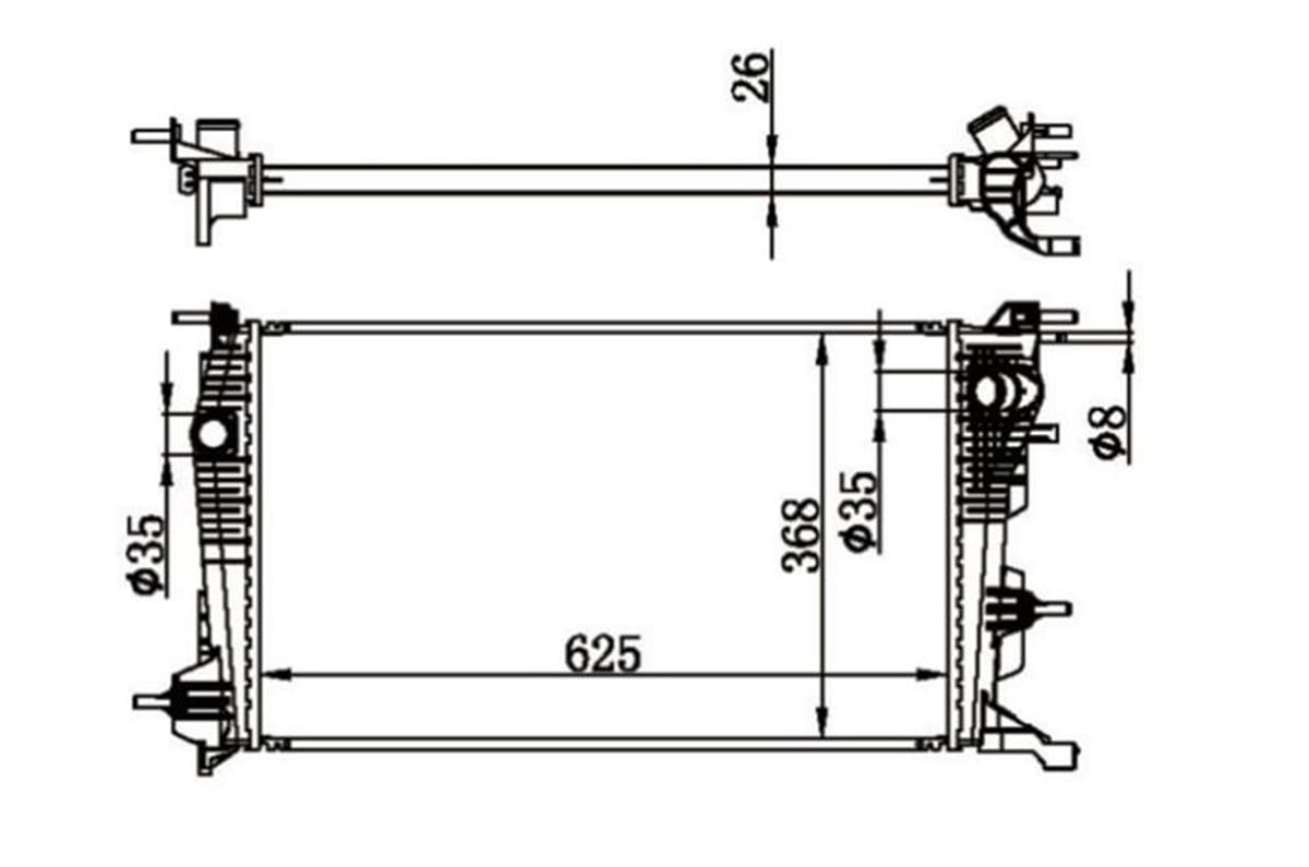 SU RADYATORU  BRAZING MEGANE III SCENIC III 1.5 K9K