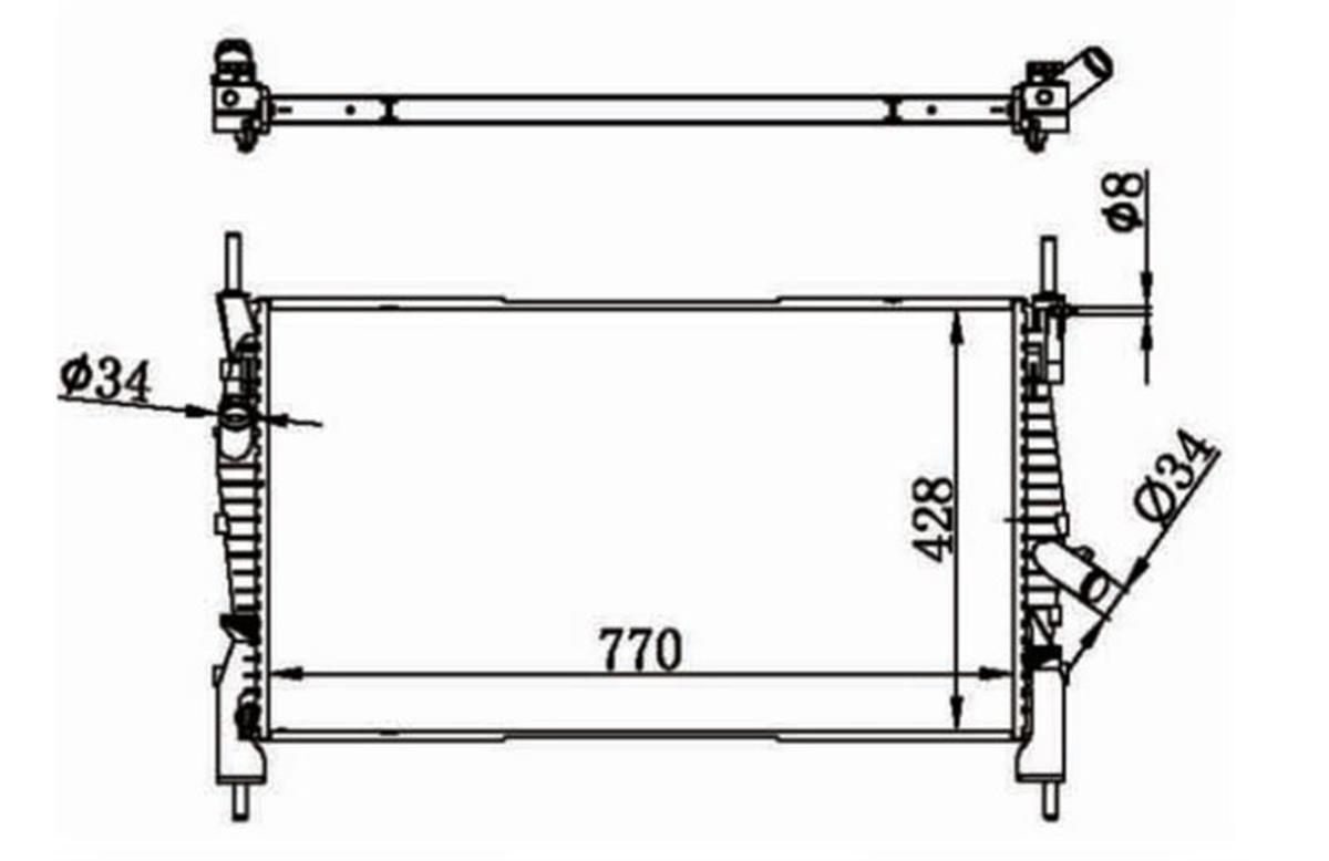 SU RADYATORU BRAZING  M/T FORD: FIESTA 1.6 TDCI 90 PS 02>08