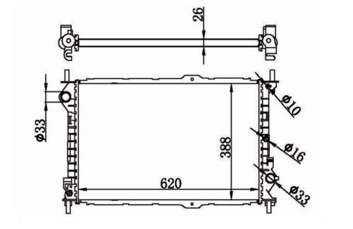 SU RADYATORU BRAZING  M/T FORD TOURNEO CONNECT 1.8 06.02-12.13