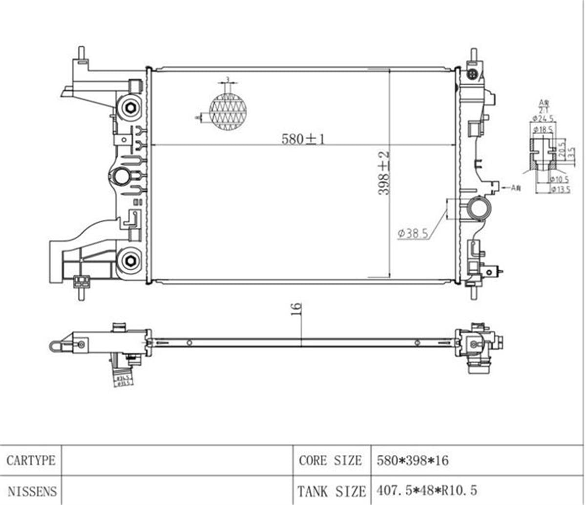 SU RADYATORU BRAZING OPEL ASTRA J ZAFIRA TOURER C  AT 1.6 BENZINLI