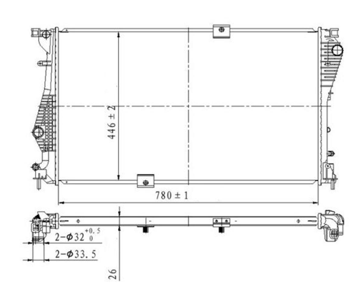 Su Radyatoru Brazıng  Renault: Trafiç  2.0Dcı 06- / Opel: Vıvaro 2.0 10 / 2011 M