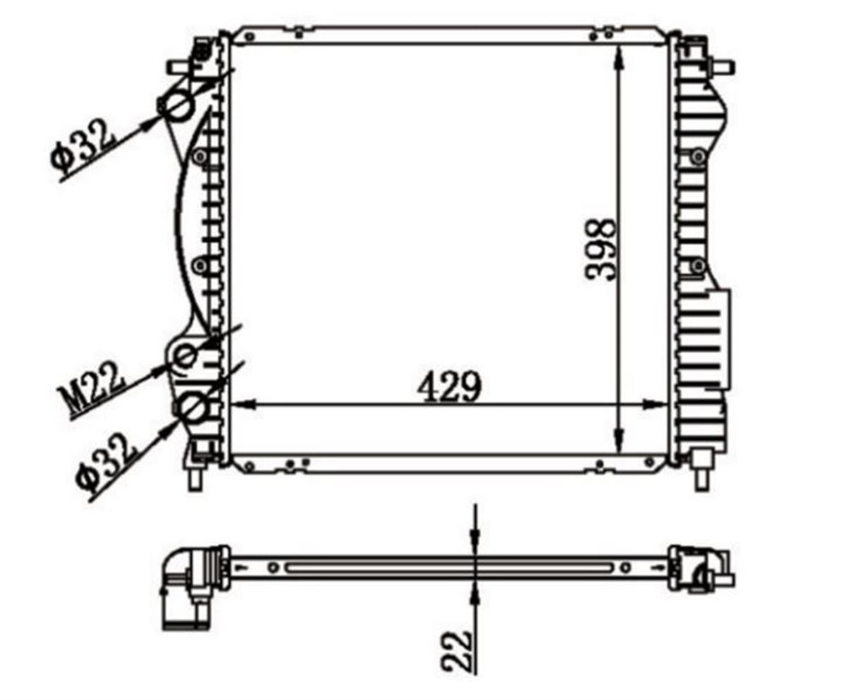 Su Radyatoru Brazıng Renault:Express 1.4 Ie E7j-Clio I 1.4 8V E7j Ac 430X394x24