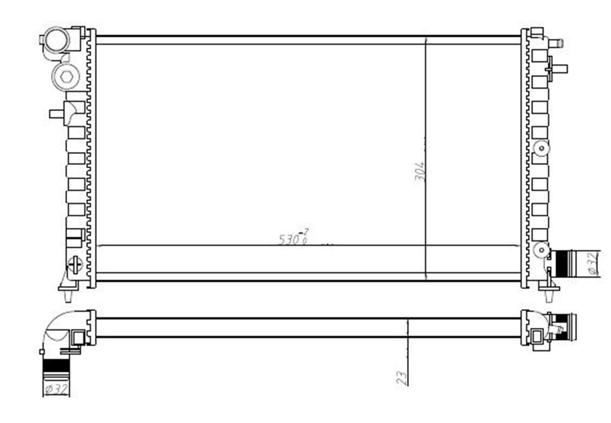 Su Radyatoru Cıtroen:Saxo 1.5D Tud5 531X322x32