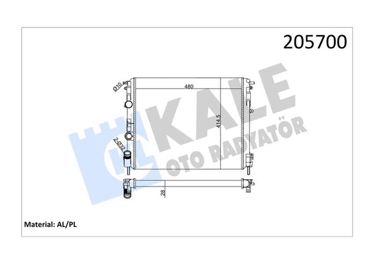 Su Radyatörü Clio 2 1.9 Dzl. 732720 2 Sıra Al Pl Sistem