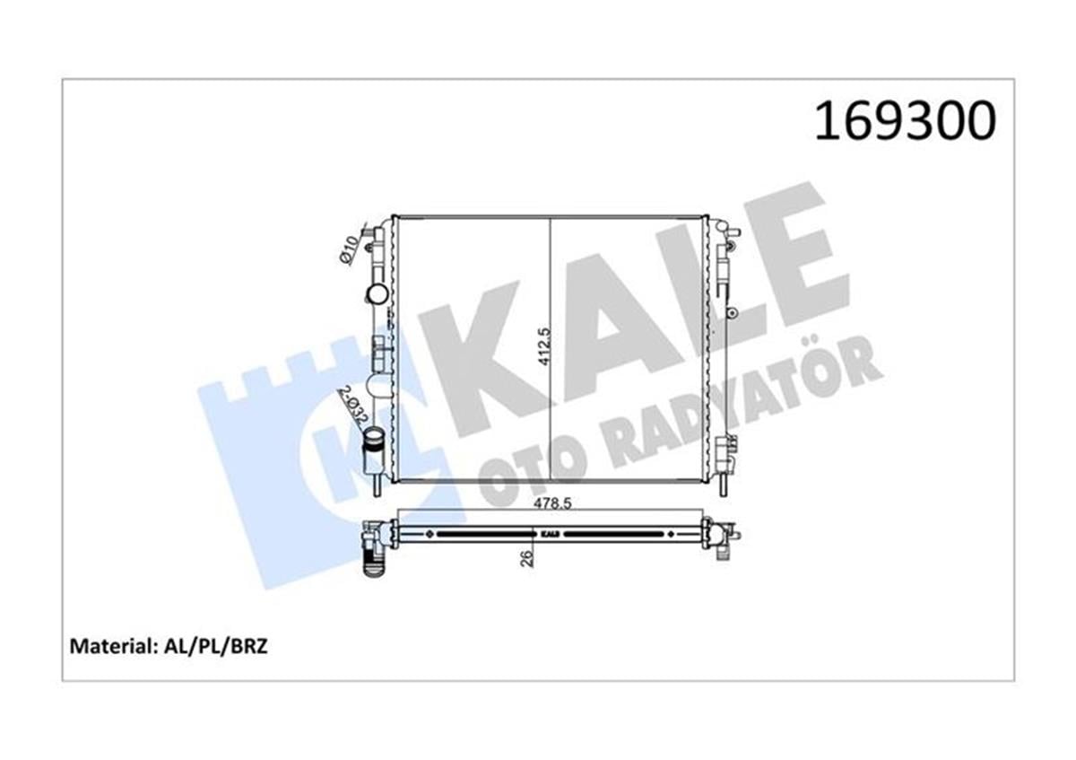 Su Radyatörü Clio 2-Kango -Logan-Solenza-1.5Dci-1.4-1.6 16V-1.9Dtı Ac Mek 480X4