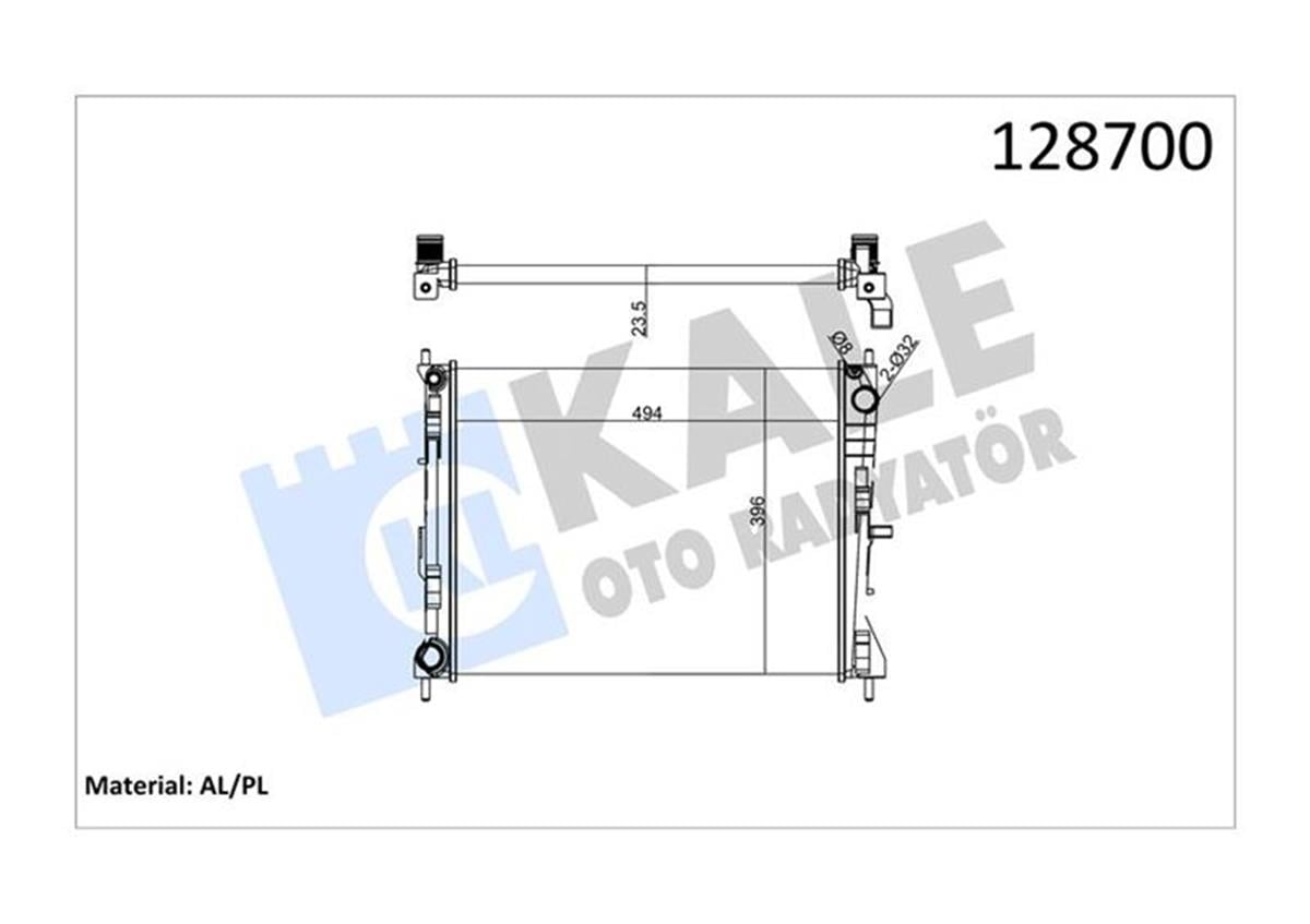 Su Radyatörü Clio 3-Modus-Miç Ra Iıı 1.5 Dcı-1.2 16V-1.4-1.6 Ac Klimasız Mek 2S