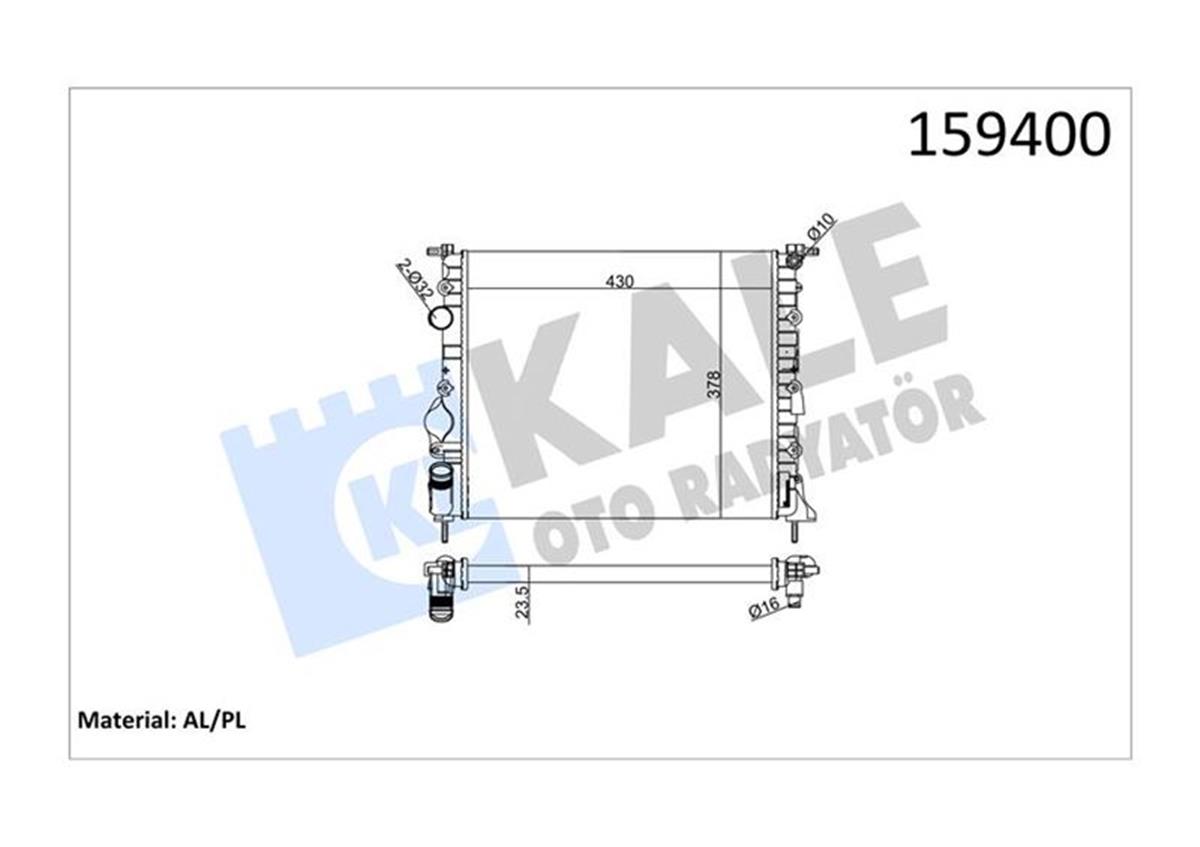 Su Radyatörü Clio-Kango 1.2 Ie 2 Sıra Al Pl Sistem
