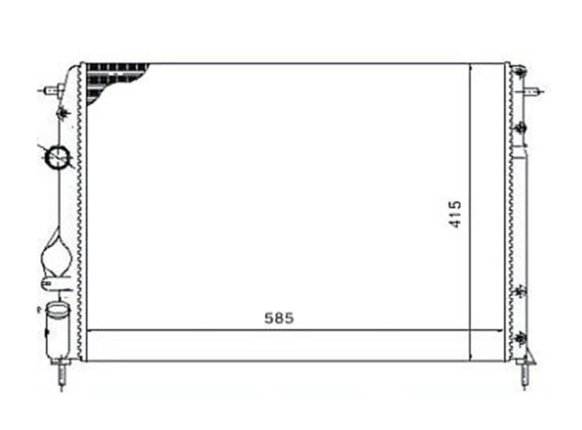 Su Radyatoru Dacıa:Logan 1.5Dcı Ac 01-585X415x34