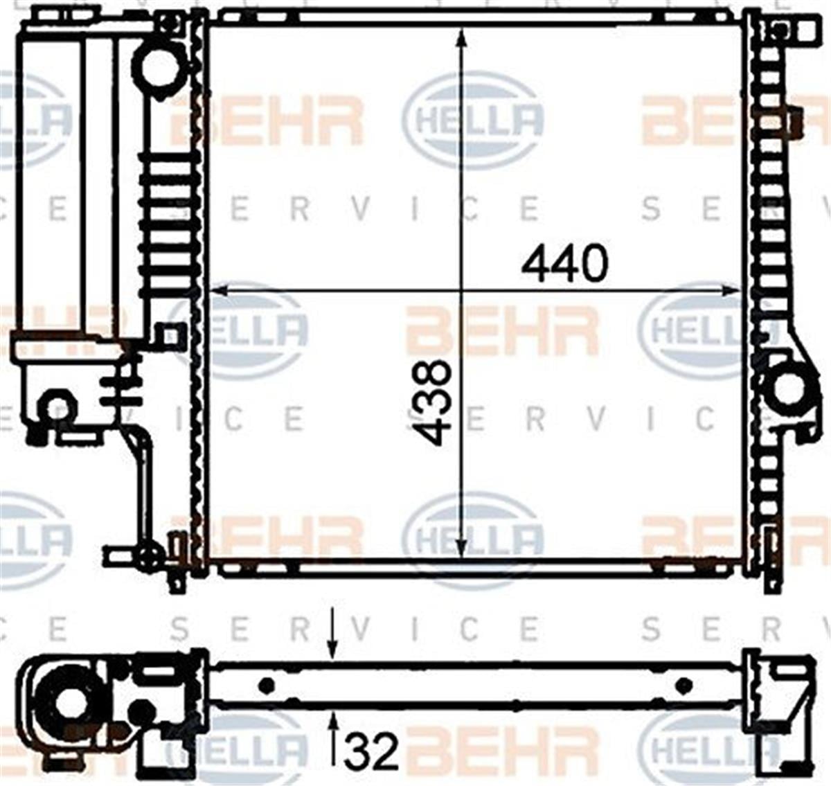 Su Radyatörü E30-E36- Z3 M40-M42-M43-M44-M50-M52 91-99
