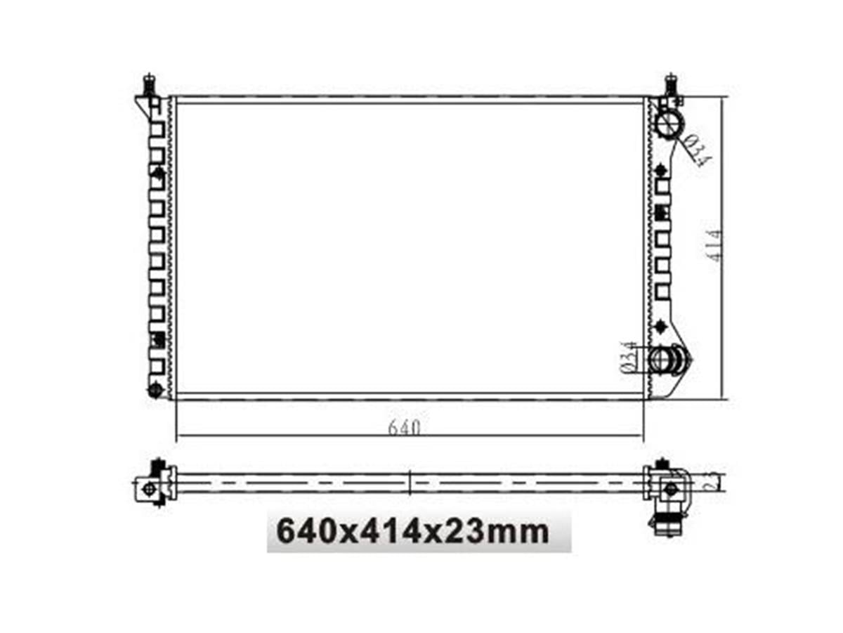 Su Radyatoru Fiat:Doblo 1.9D 00-Nac 640X414x23