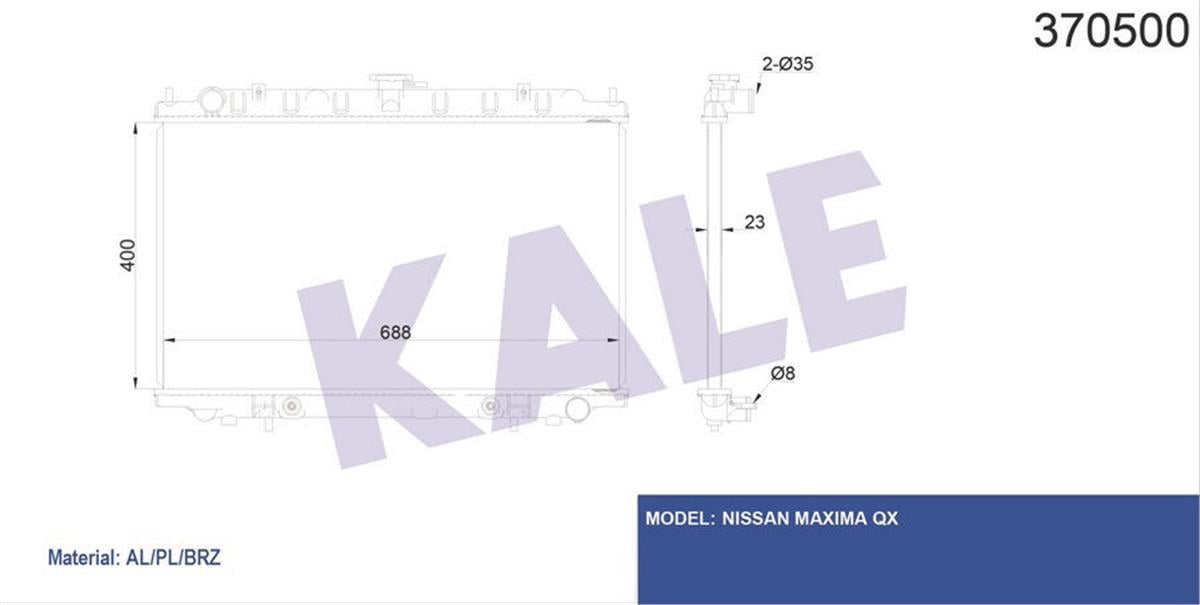 Su Radyatörü Hyundaı I30 Al-Pl-Brz 400X688x22