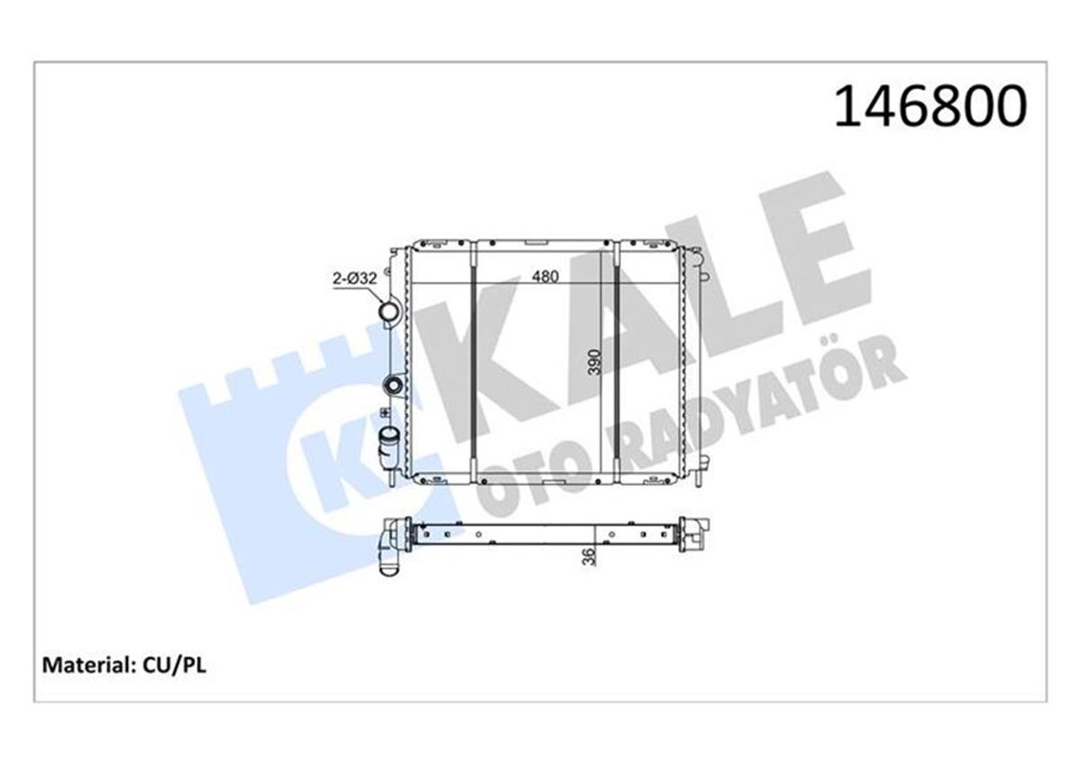 Su Radyatörü Kango-Clio 2 1.9 D 2 Sıra Pa Sistem