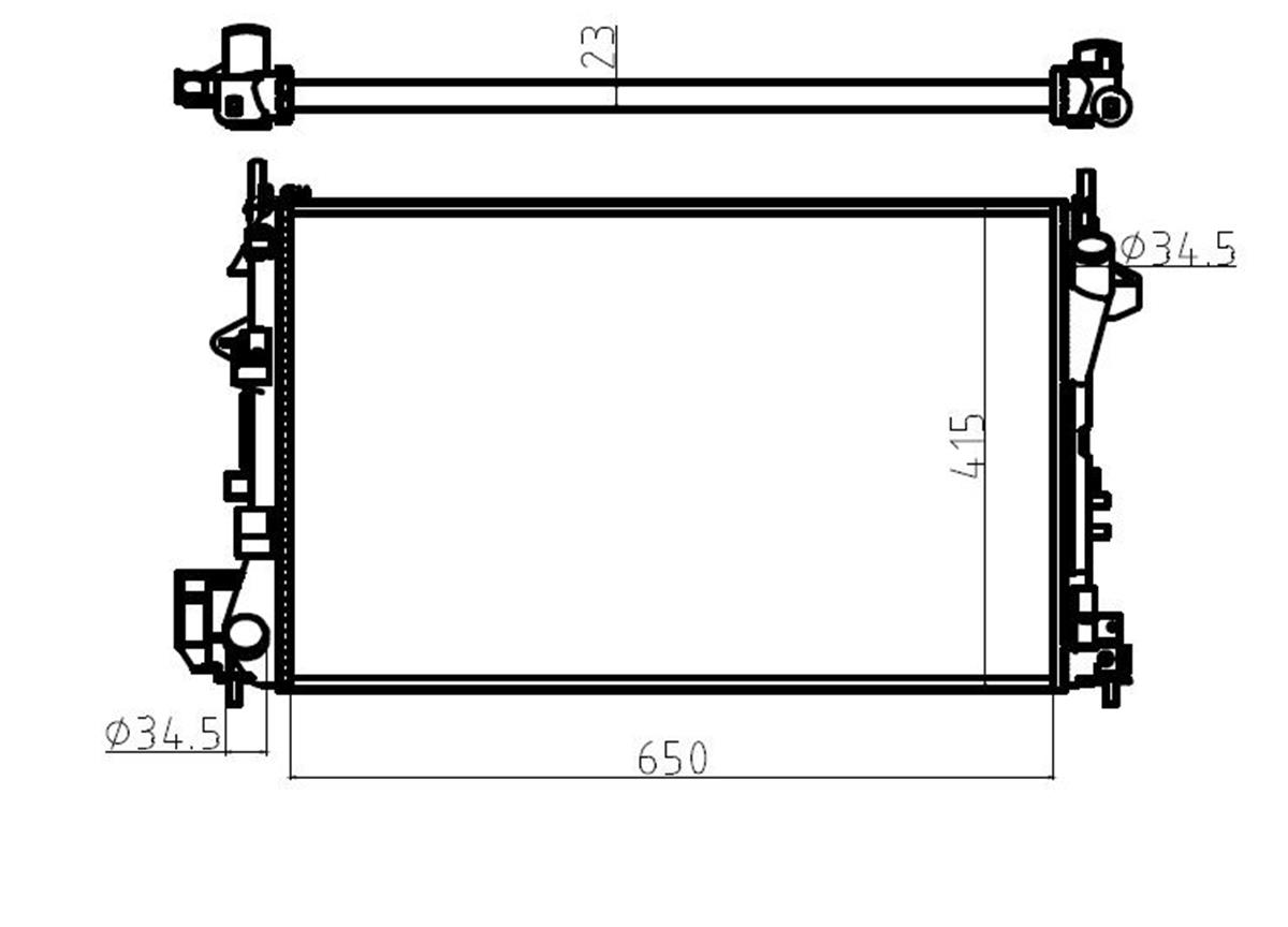 Su Radyatoru (Klımalı) (Opel: Vectra C 1.6 Z16xe 02-06) 650*415*23