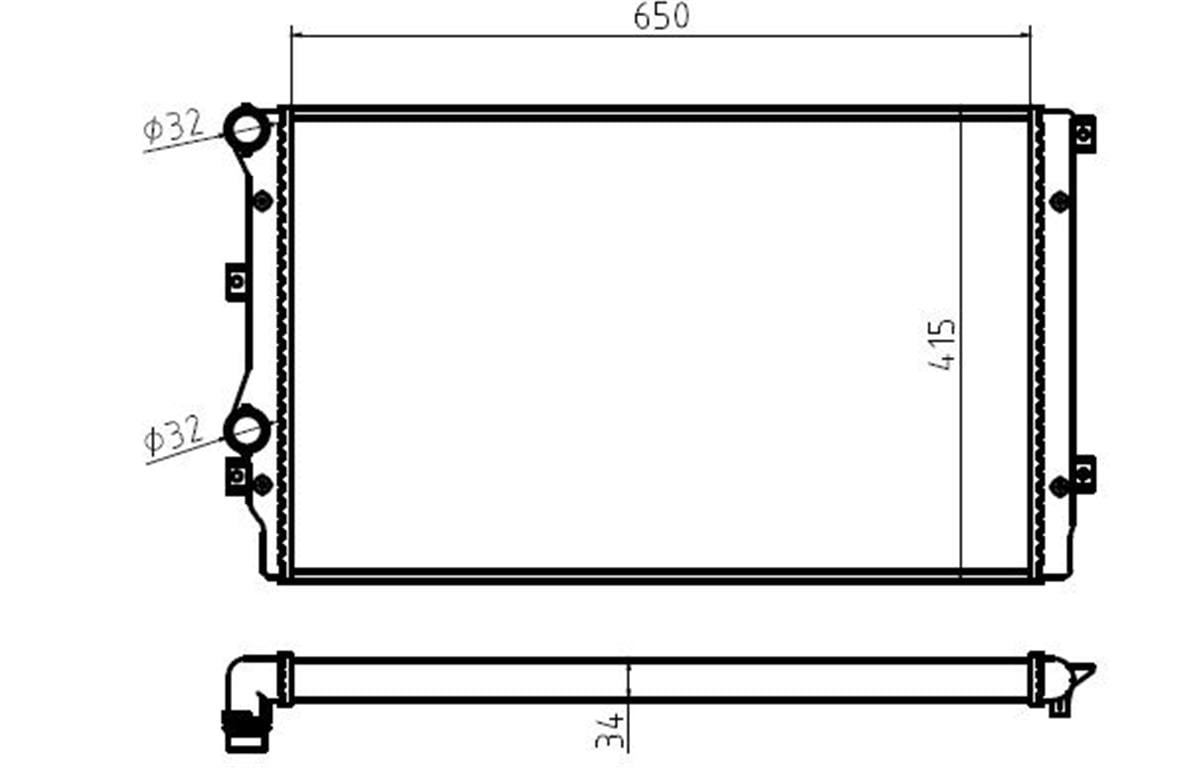 Su Radyatoru-Mekanık (Vw Caddy 04-11 Golf 04-09  Passat 06-15  Audi A3 04-08  Se