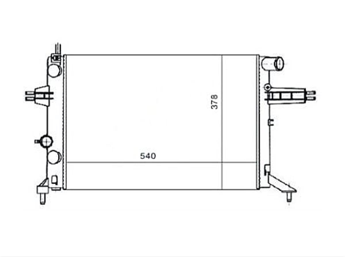 Su Radyatoru Opel:Astra G Nac 1.4 1.6 1.8 98--540X378x23