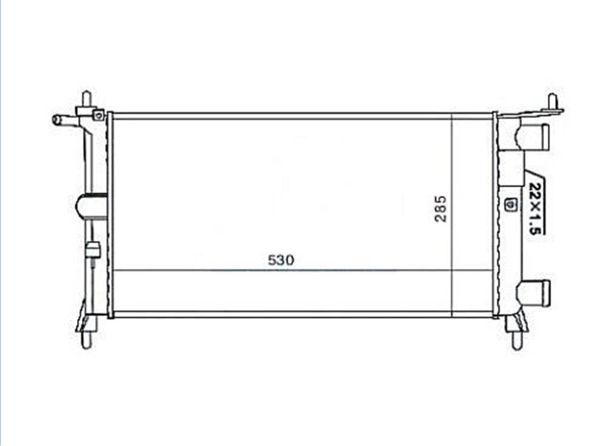 Su Radyatoru Opel:Corsa 1.2 8V Nac 530X285x23