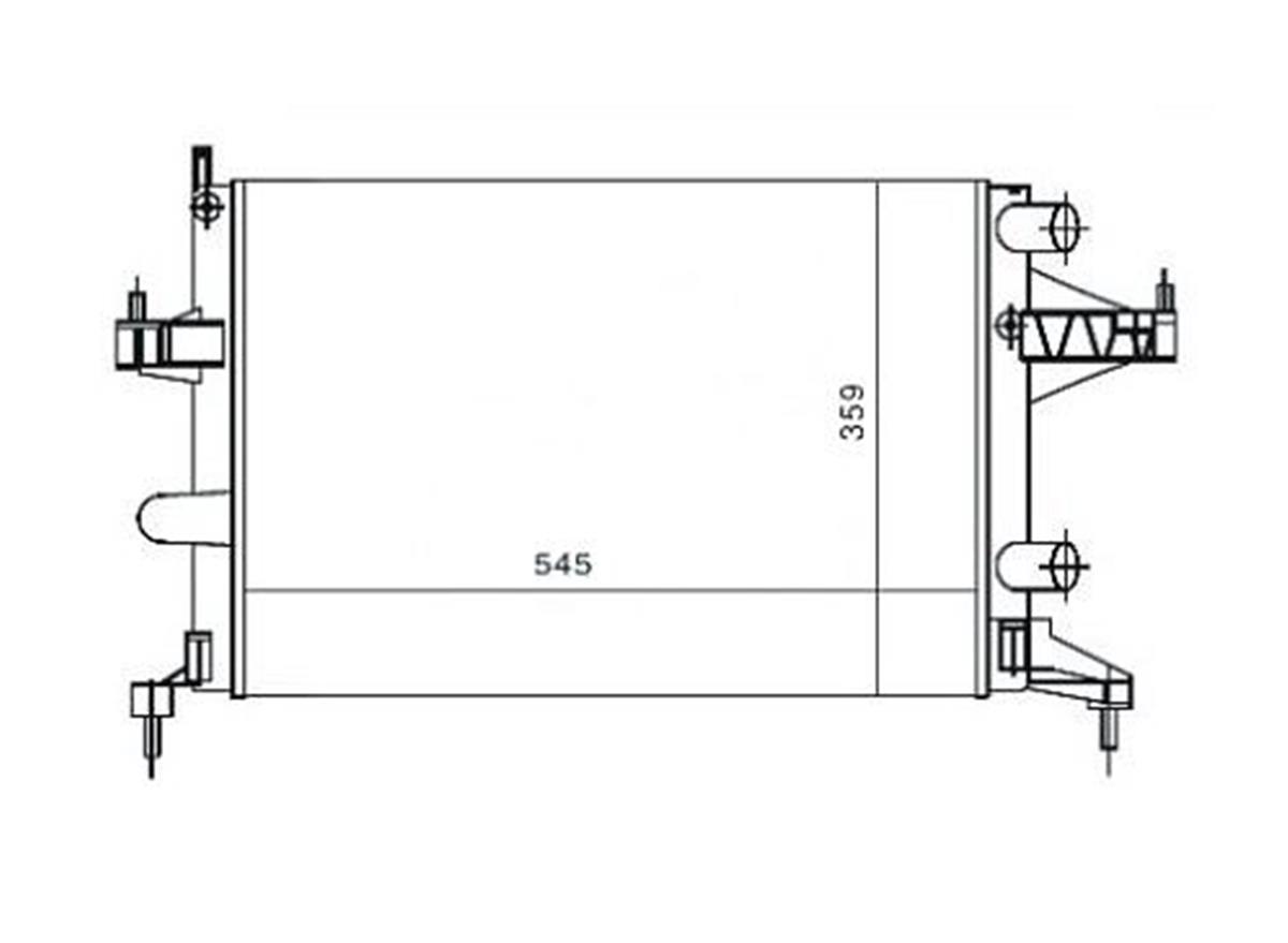 Su Radyatoru Opel:Corsa 1.2 1.4 01--545X359x23