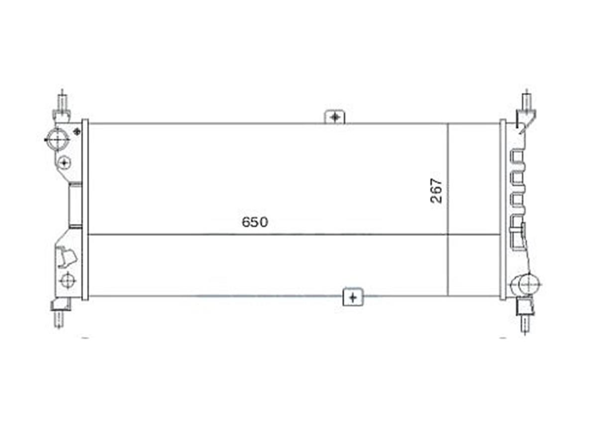 Su Radyatoru Opel:Corsa 1.5 1.7D-Combo Ac 1.7D 93-02 650X268x32