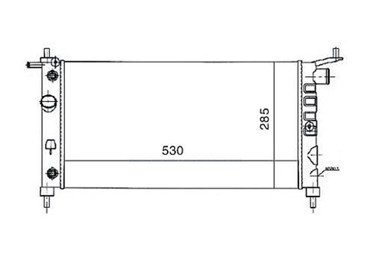 Su Radyatoru Opel:Corsa Combo 1.2 1.4 93-02 Nac Oto Vites 530X285x23