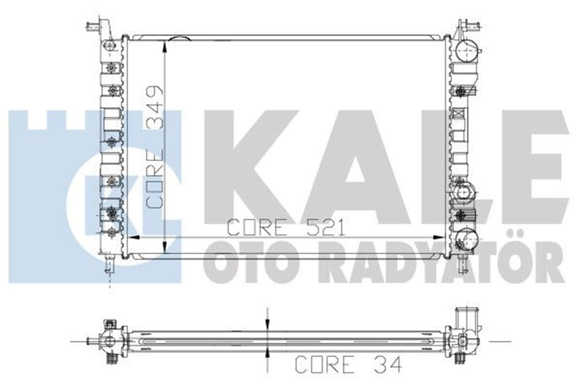 Su Radyatörü Palio-Albea 1.2-1.4-1.6 16V Ac Klimasız Mek 521X349x34 1 Sıra Alb S