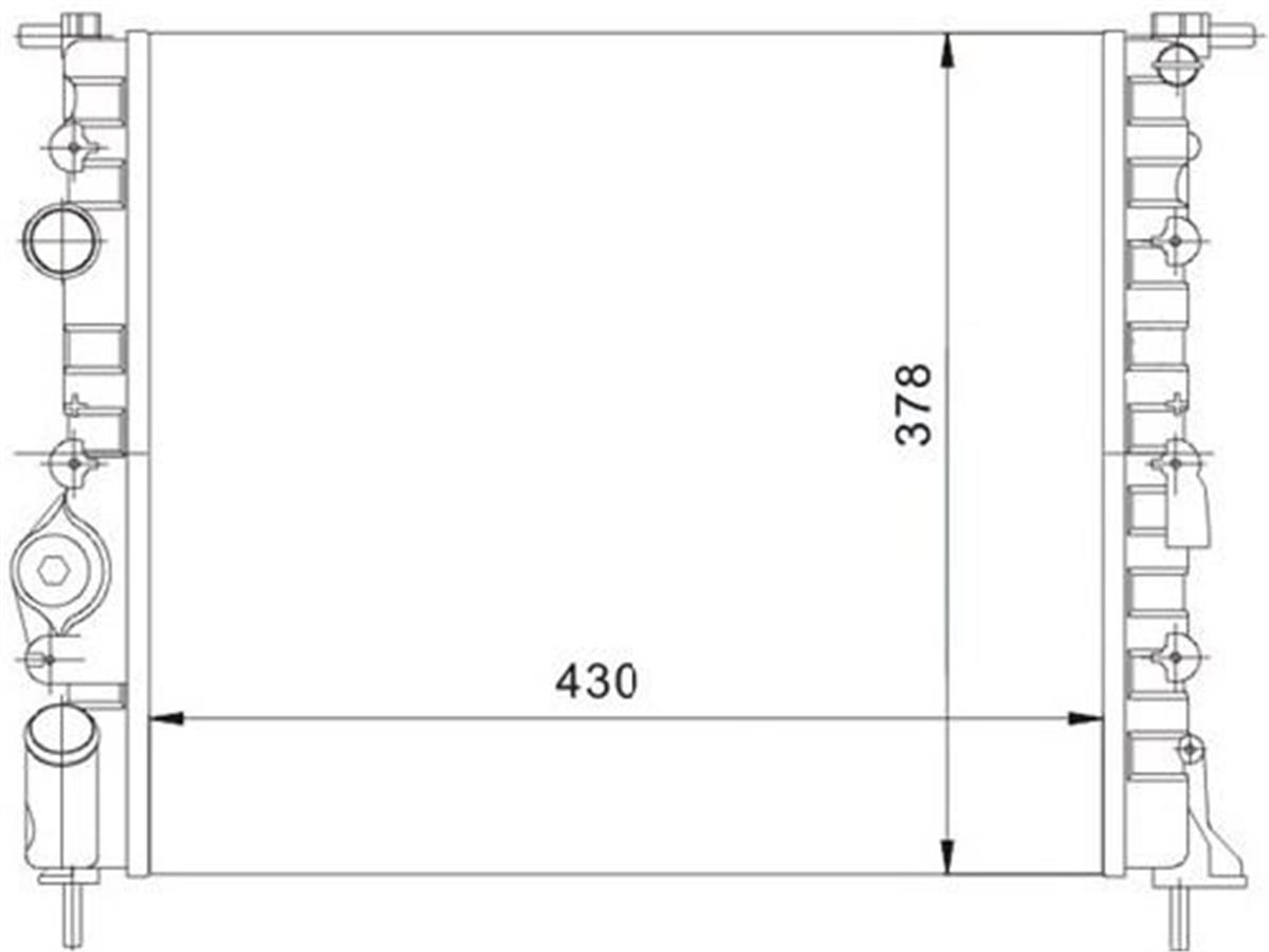 Su Radyatoru Renault:Kango 1.4 8V Nac-Clio 2 1.5 Dcı 65Ps Nac K7m / K7j / E7j /