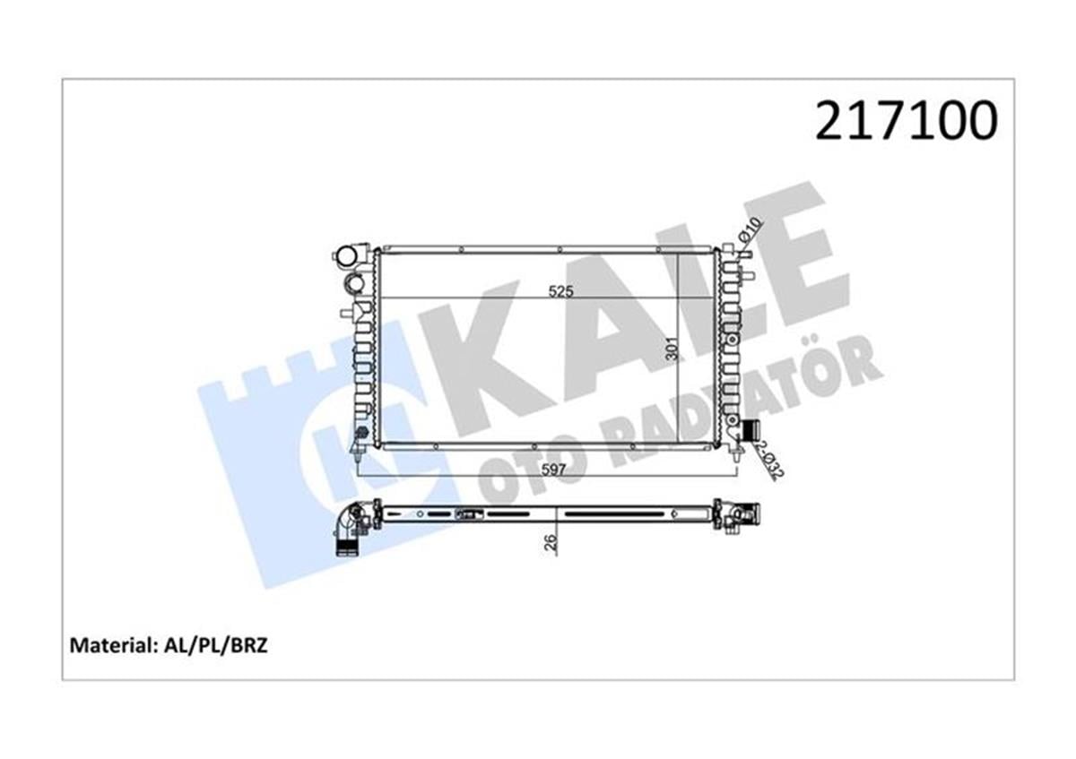 Su Radyatörü Saxo 96-01 106 96 1.5D Ac Klimasız Mek 529X286x24 1 Sıra Alb Sistem