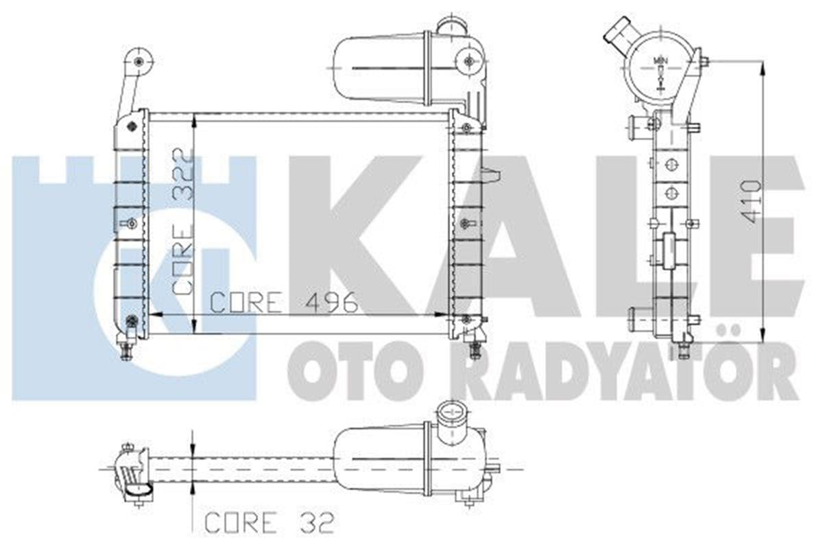Su Radyatörü Tempra-Tıpo Mek Klimasız 496X322x23 2 Sıra Al Pl Sistem