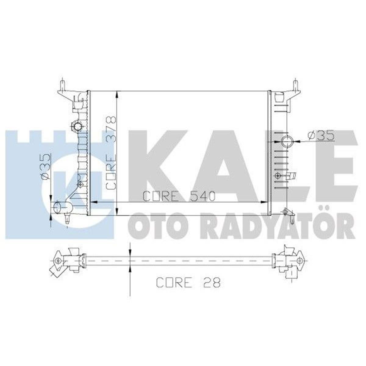 Su Radyatörü Vectra B 96-02 1.6-1.8/2.0 Ac Mek 540X377x23