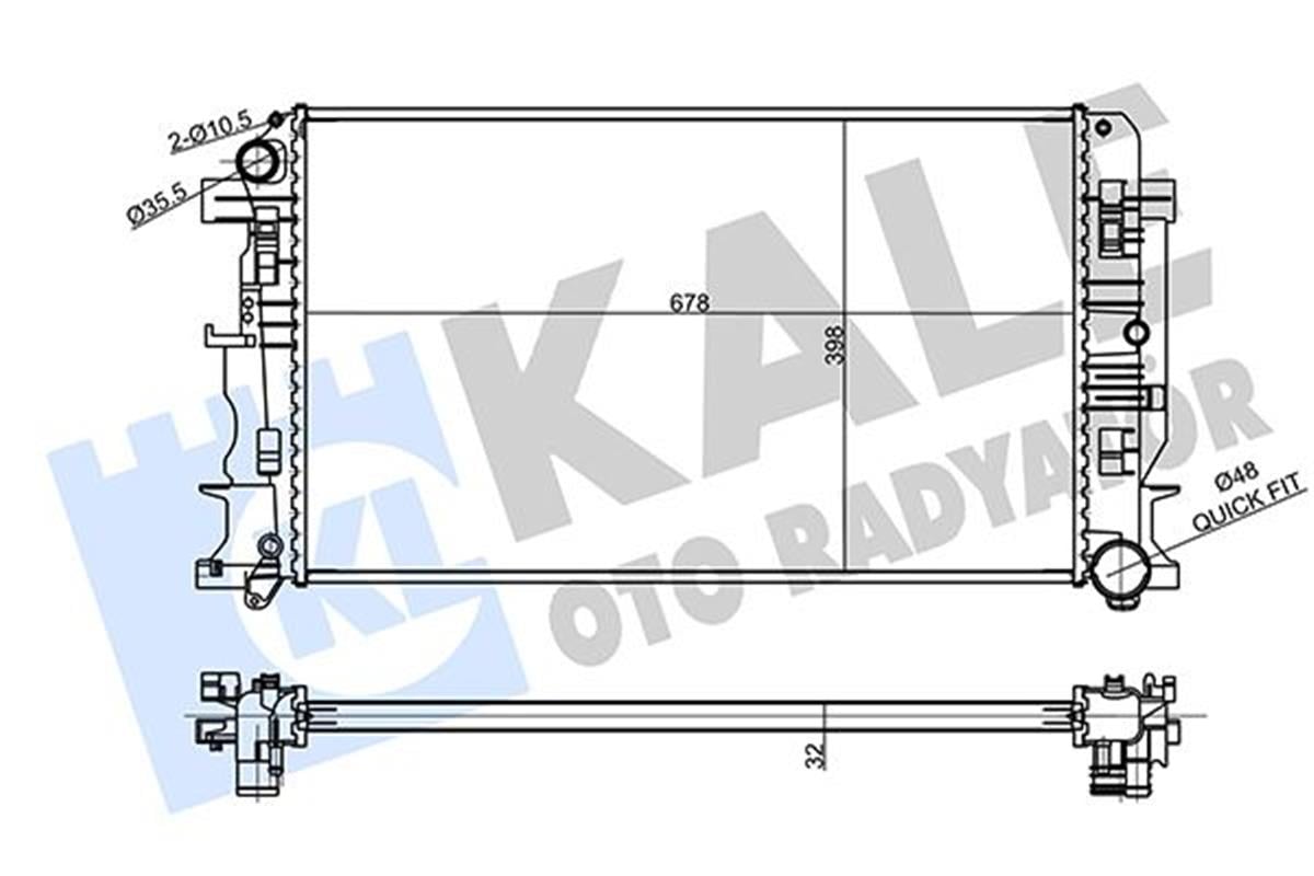 Su Radyatörü Vw Crafter 2.0Tdı-2.5Tdı 06