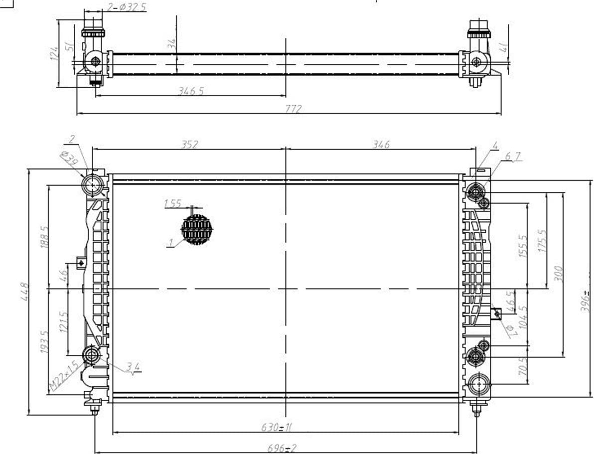 Su Radyatoru-Yag Sogutuculu Mekanık Otomatık Vw Passat 97-05  Audi A4 95-01  A6