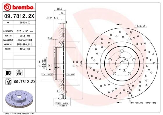 Subaru Ön Fren Diski Xtra BREMBO