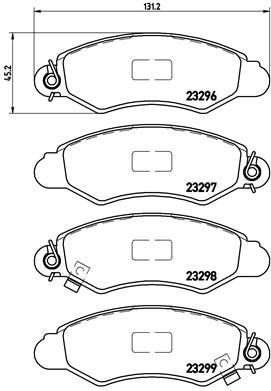 Subaru Ön Fren Balatası Low-Met BREMBO
