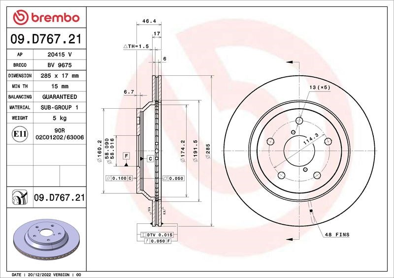 Subaru Forester SK Fren Diski BREMBO