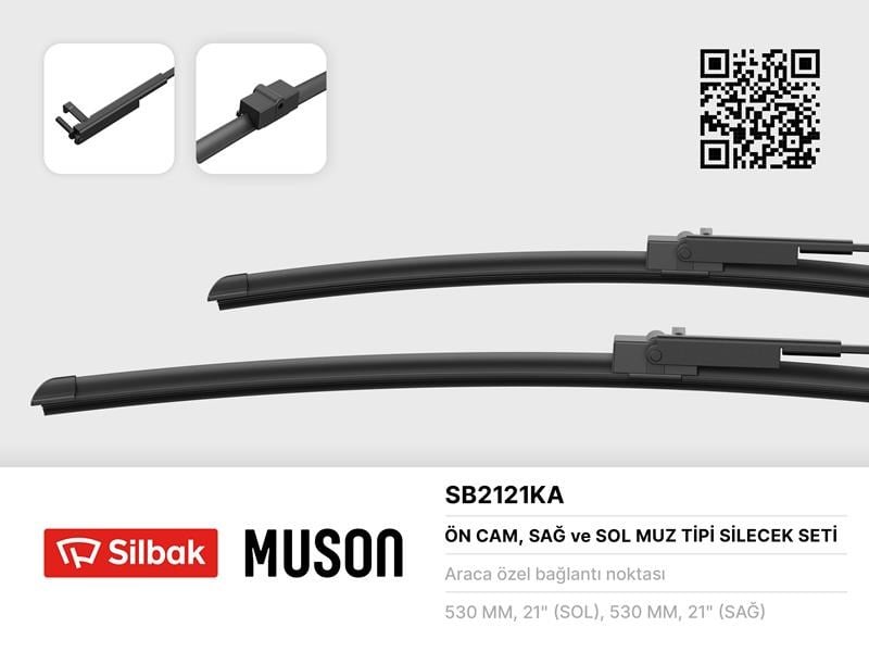 Skoda Superb Silecek Süpürgesi Muz Tipi 530/530mm SILBAK