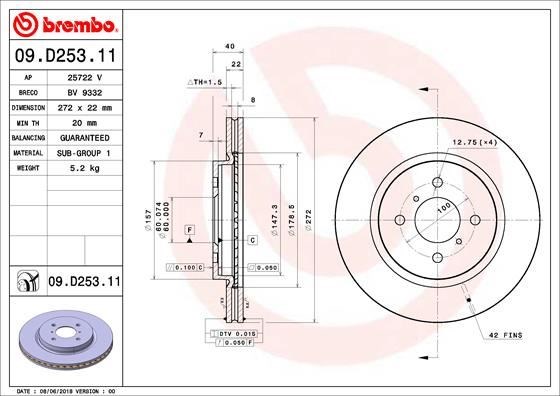 Suzuki Ön Fren Diski UV Coated BREMBO