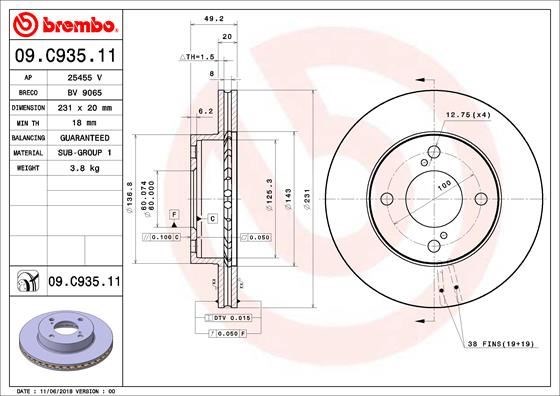 Suzuki Ön Fren Diski UV Coated BREMBO